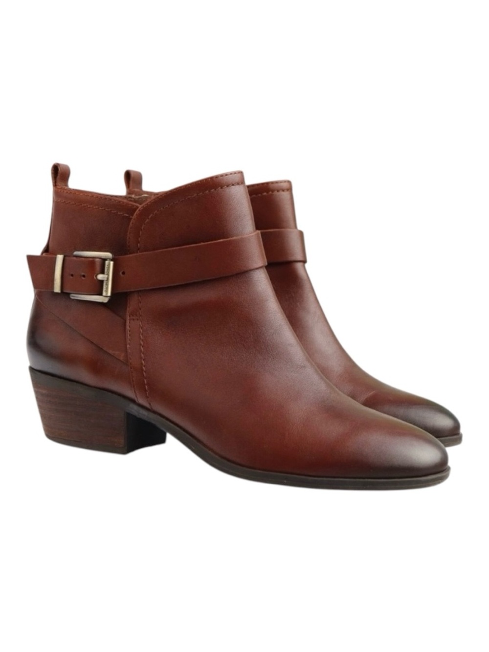 Vince Camuto Ankle Boots Genuine Leather Jodhpur Short Boots Cognac Tan H2” 6.5M